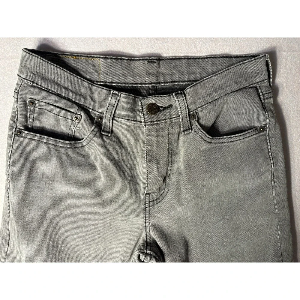 Levis 511 Jeans Mens 29x32 Slim Fit Straight Leg Gray Stretch Denim Medium Wash